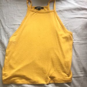 yellow crop top